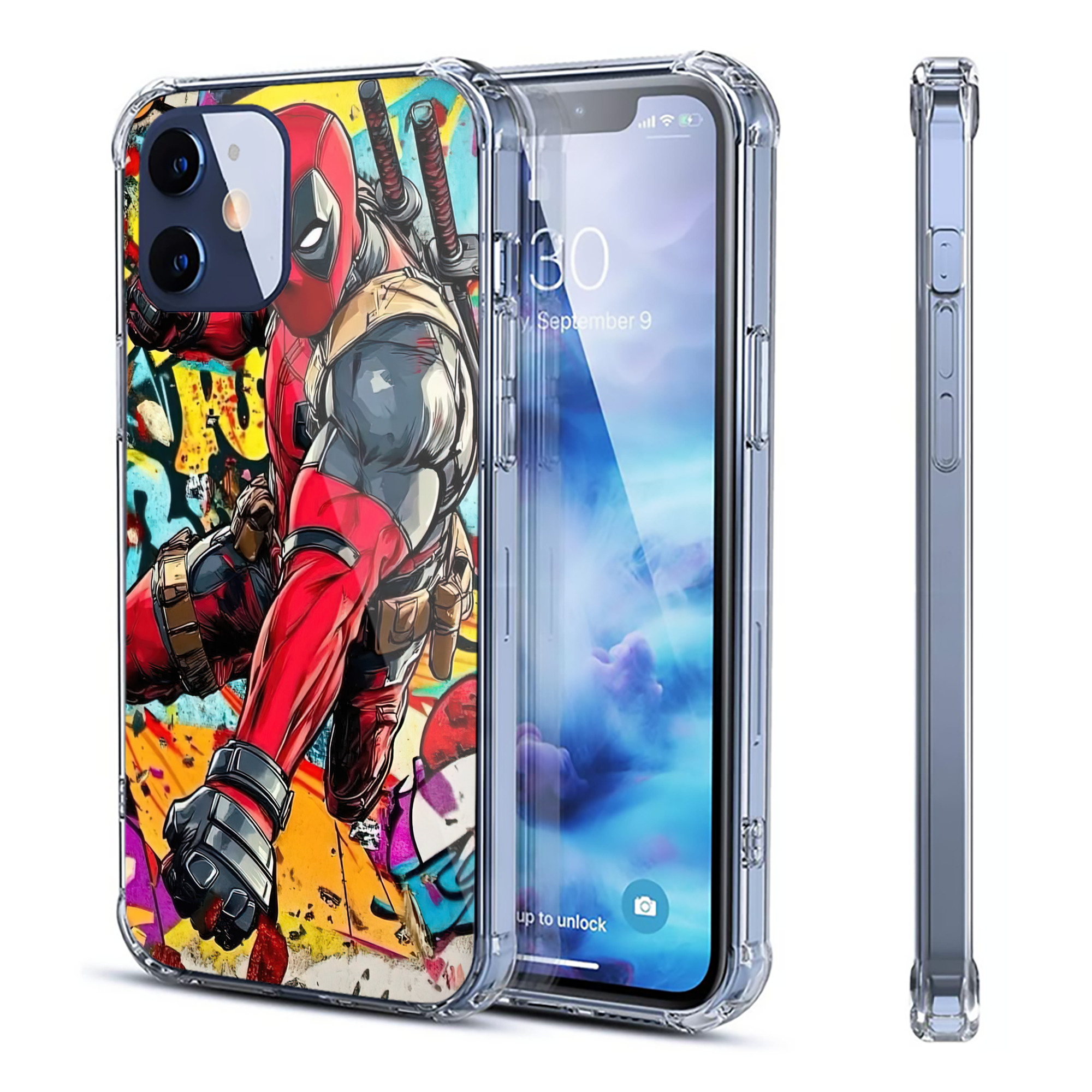 （画像用） Deadpool デッドプール 【iPhone 12シリーズ対応】透明スマホケース（クリアソフトケース）
